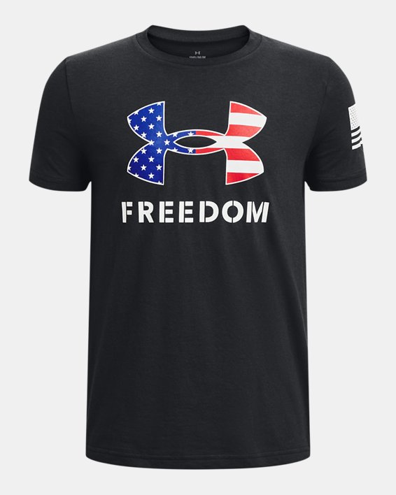 Boys' UA Freedom Logo T-Shirt, Black, pdpMainDesktop image number 0